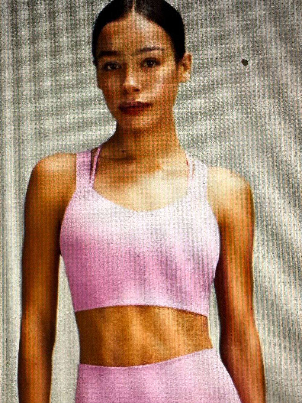 Lululemon Like a Cloud Longline Ribbed Bra Light Support D/DD dahlia mauve